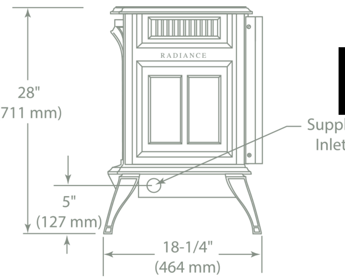 Vermont Castings Radiance Direct Vent Gas Stove Classic Black eBay