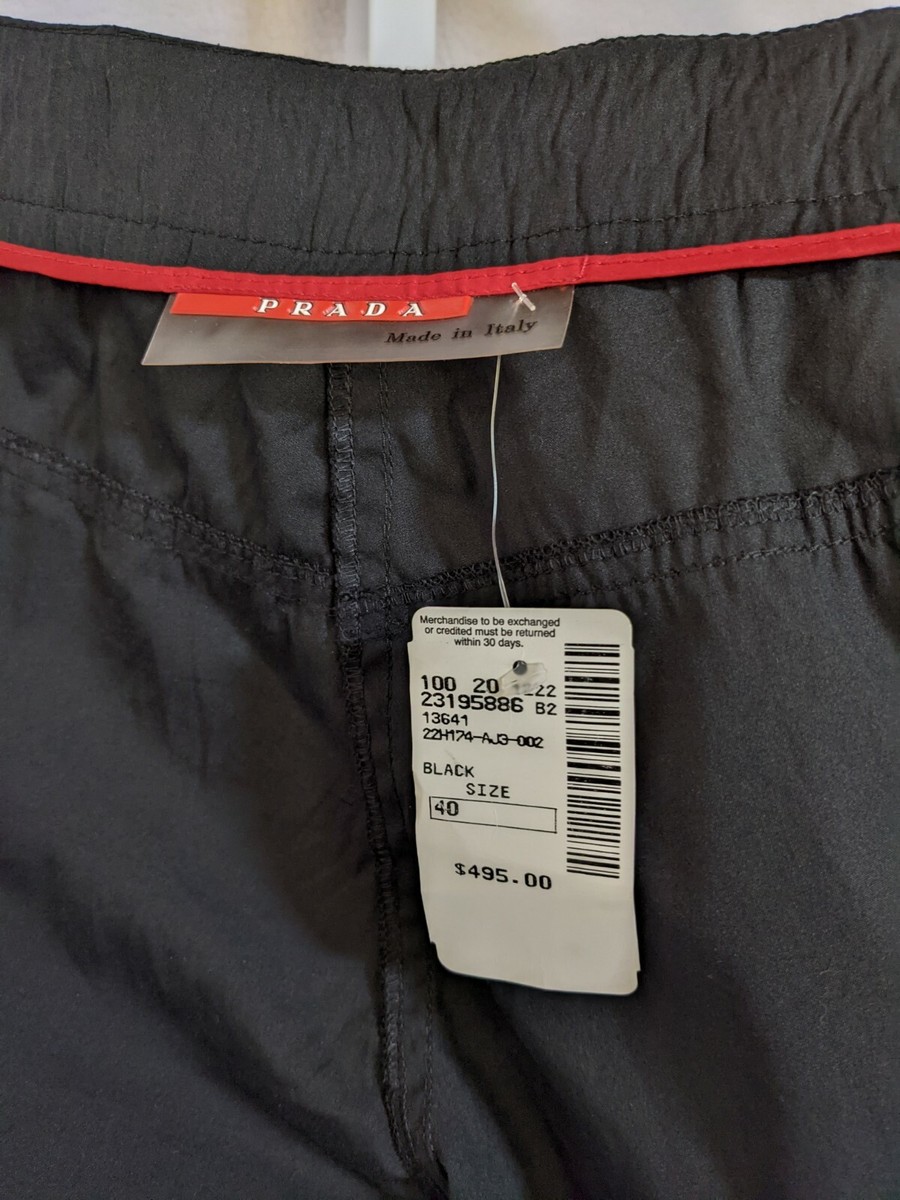 Prada Archive NOS Padded Military Black Teflon Tech Pants