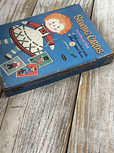 JUGUETES DE SALA DE JUEGOS DE COLECCIÓN Tarjetas de costura (4 tarjetas) Todos presentes Caja original Desgaste evidente - Imagen 3 de 10