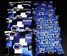 PENN STATE LIONS 8 CORNHOLE BEAN BAGS Blue  White Tailgate Game ACA Regulation