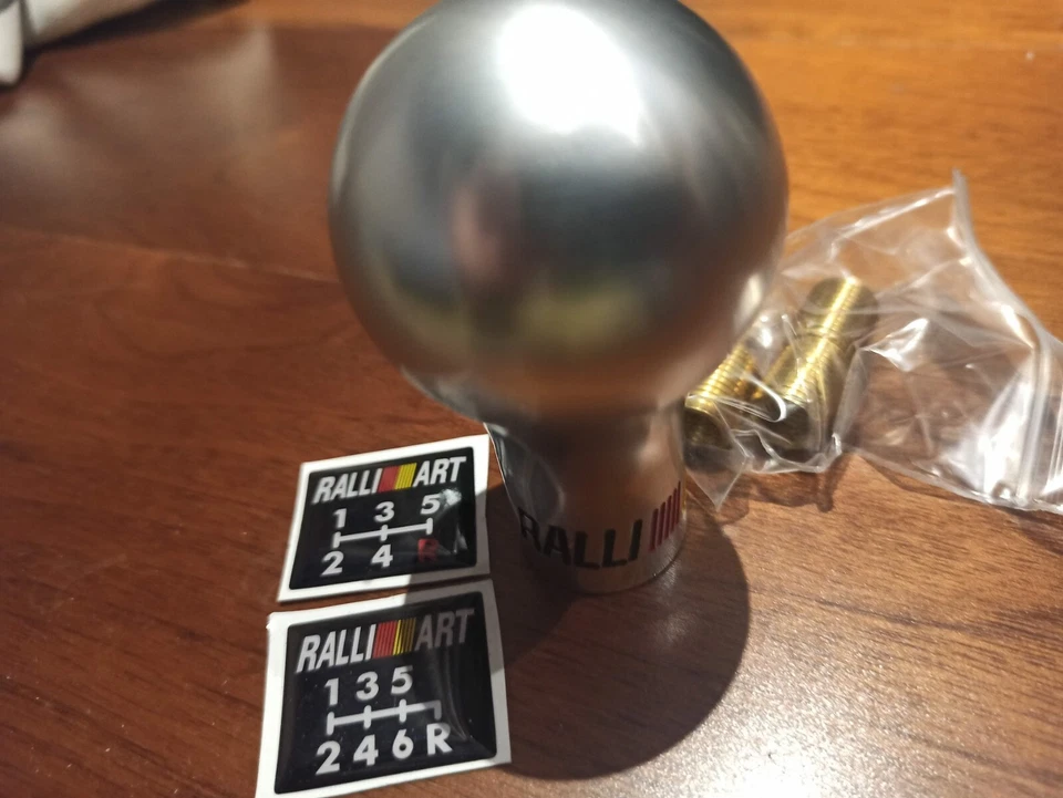 Perilla de cambio de aluminio RALLIART para MITSUBISHI LANCER EVO MIRAGE G4 OUTLANDER Foto 4 de 4