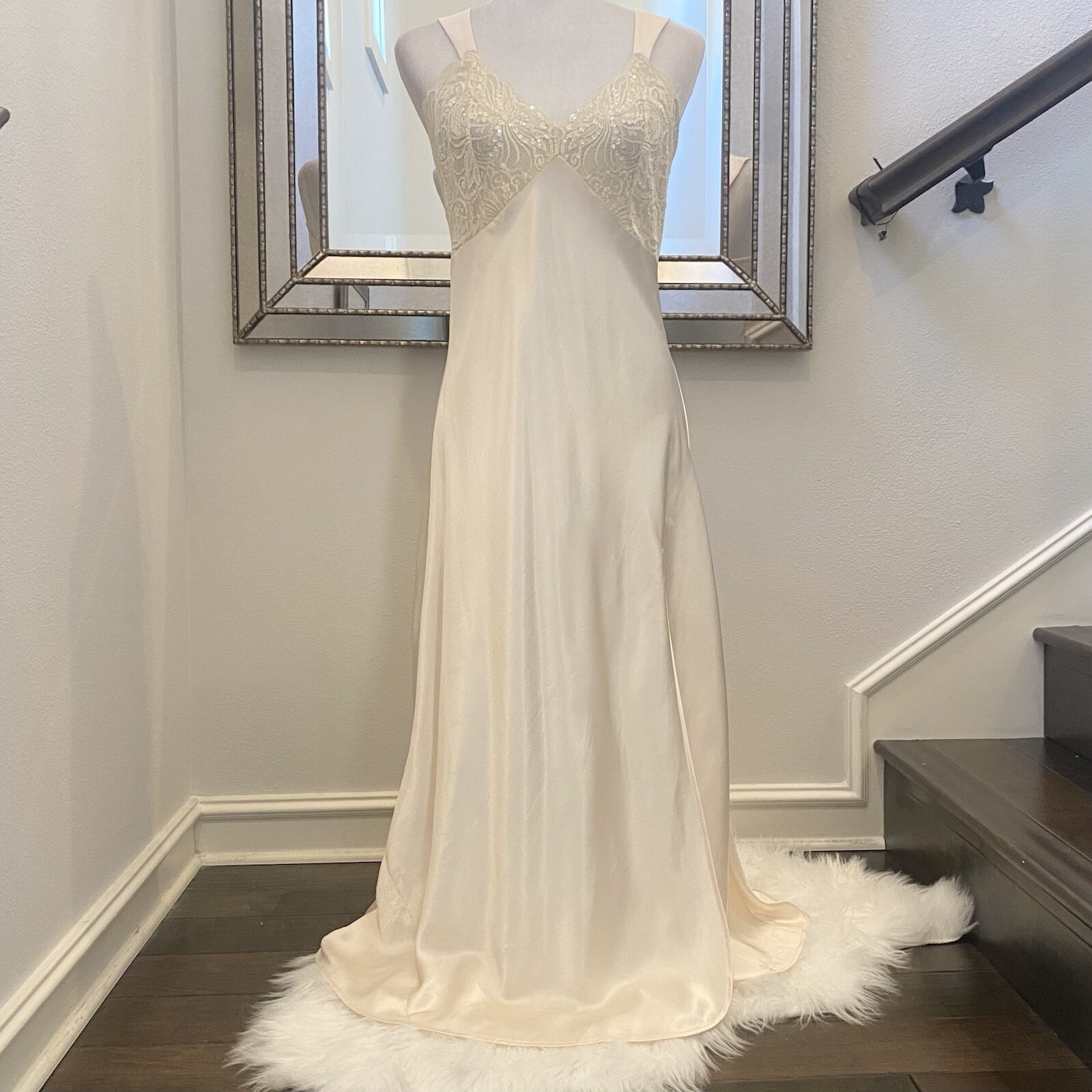 Victoria’s Secret Gold Label Maxi Gown Sequin Long Sl… Gem