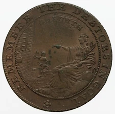 Somerset Bath Halfpenny Token  Iohn Howard  D&H 36e  Scarce