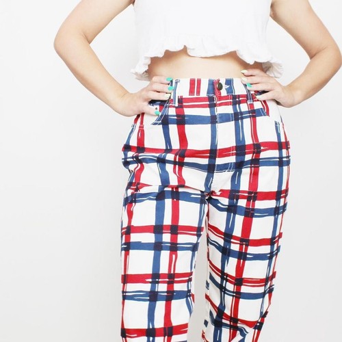 90s Moschino Checkered Jeans Vintage 