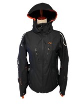 Kjus Ski Jacket Recco Avalanche Rescue Black Orange Women’s Size 42 Xl