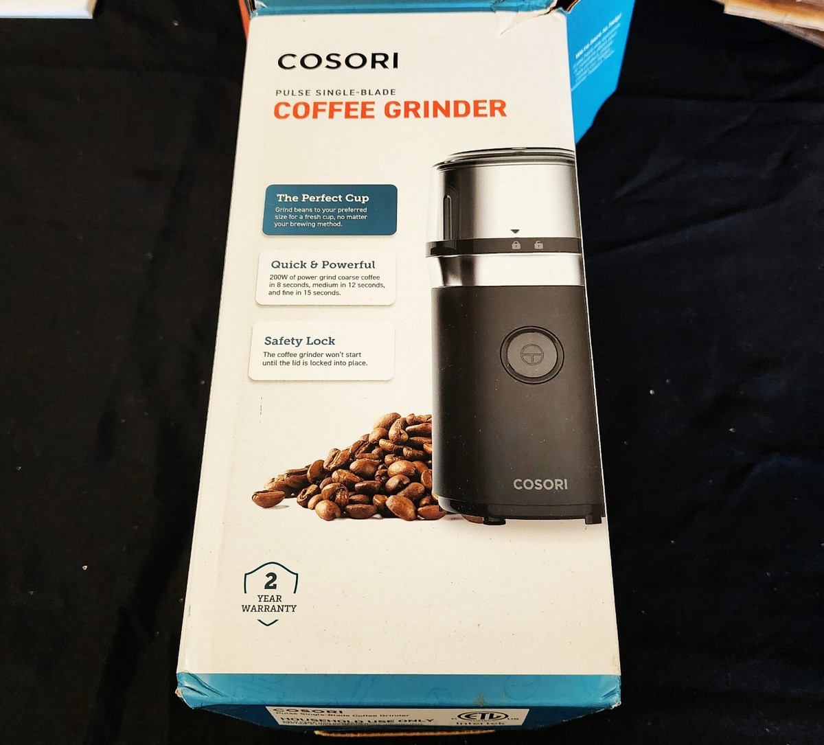 New Cosori Pulse Single-Blade Coffee Grinder in Box w/ Manual