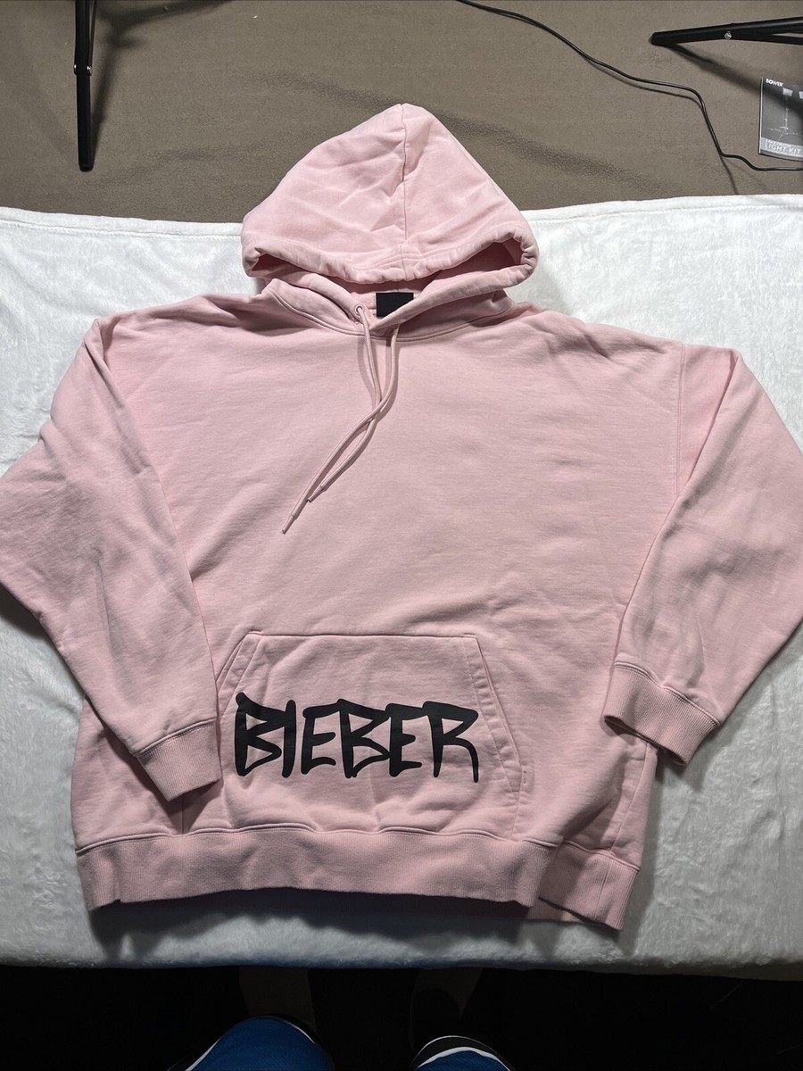 H&M Pullover Justin Bieber Hoodie Sweatshirt XL Pink Changes Duck 