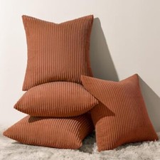 Decorative Throw Pillow Covers Cushion Cases, 18" x 18" Pack of 4 Terracotta
