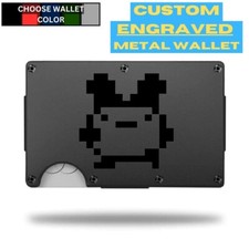 Custom TAMAGOTCHI PIXEL SPRITE Laser Engraved Wallet - Pick A Wallet Color