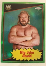 2025 Topps Chrome WWE Big John Stuff Green /99 Throwback 1985 Insert Rare E677