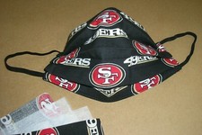 SF 49ers adult face mask washable cotton sewn in filter nose wire homemade
