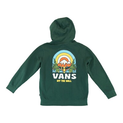 Vans Off The Wall Young Mountain Sk8 Full-Zip Hoodie Sweater Large Green 
