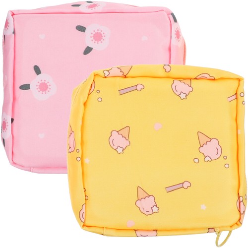 2PCS Girls Menstrual Pad Bag Portable Tampon Pouch Sanitary Napkin Pouch New