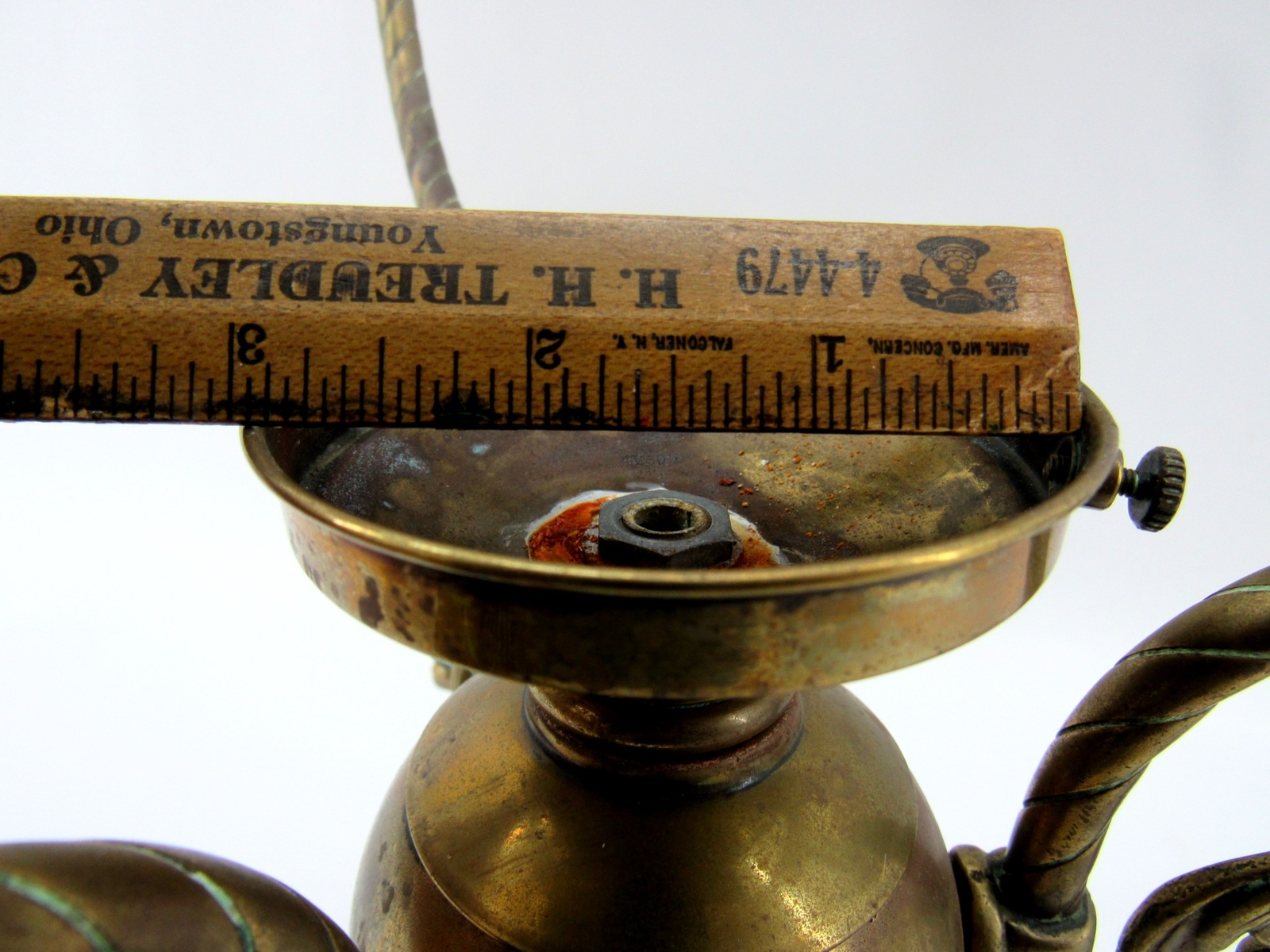 Vintage Brass Hanging Oil Lamp Holder Chandelier Frame eBay