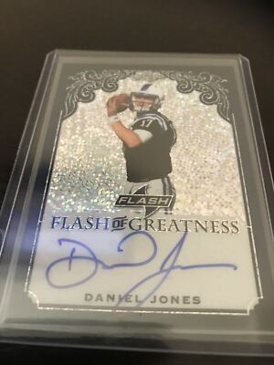 Leaf Flash Of Greatness Daniel Jones Auto Duke NY Giants SSP /50
