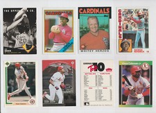 (8) 1984 1986 TOPPS CARDINALS SP RC LOT ($25) LOU BROCK GUERRERO JORDAN COLEMAN