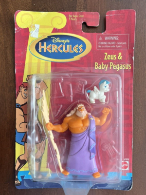Vintage Disney 1997 Hercules Zeus With Baby Pegasus NIB Mattel New