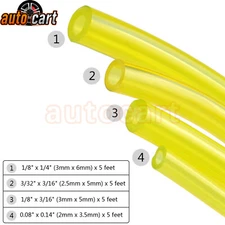 4X Petrol Fuel Gas Line Pipe Hose Tube For Trimmer Chainsaw Blower Weed Whackers
