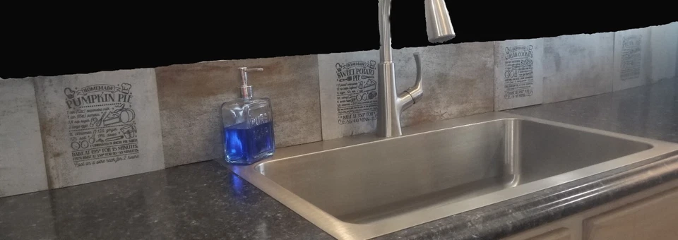 8 LFT. Azulejos de pared decorativos rústicos de metal recuperado con salpicadero Foto 4 de 4