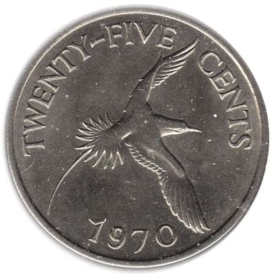Bermudian | 25 Cents Coin | White-Tailed Tropicbird | Bermuda