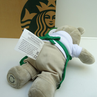 Starbucks Plush Bearista Bear Europe Green Apron 2024 NEW with Tag