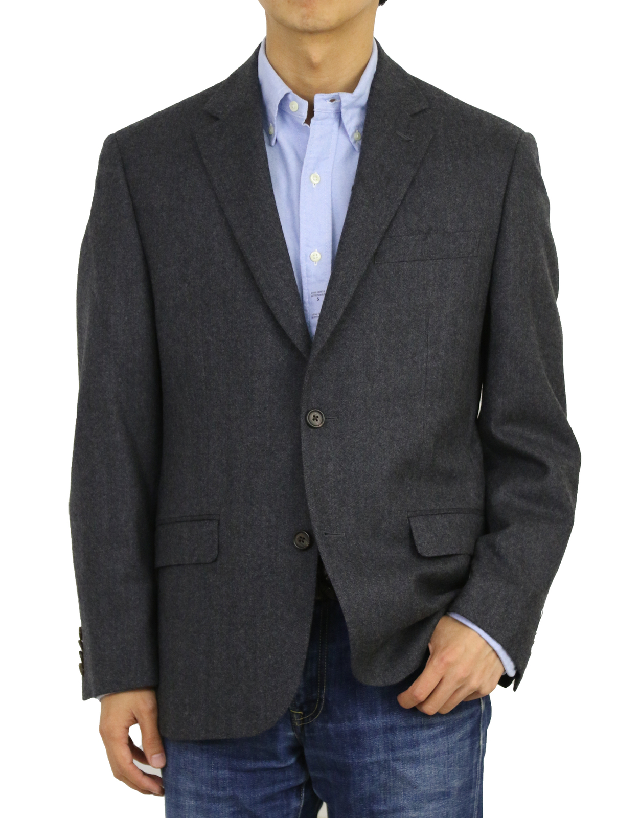 Блейзер Lauren by Polo Ralph Lauren от Ralph Lauren Шерстяной пиджак - Шерсть цвета древесного угля - Размер 39R 24590₽