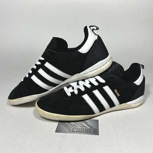 Adidas x Palace Indoor Suede Black White Gold Metallic 2016 BB3398 Mens sz 9.5 - Picture 4 of 15