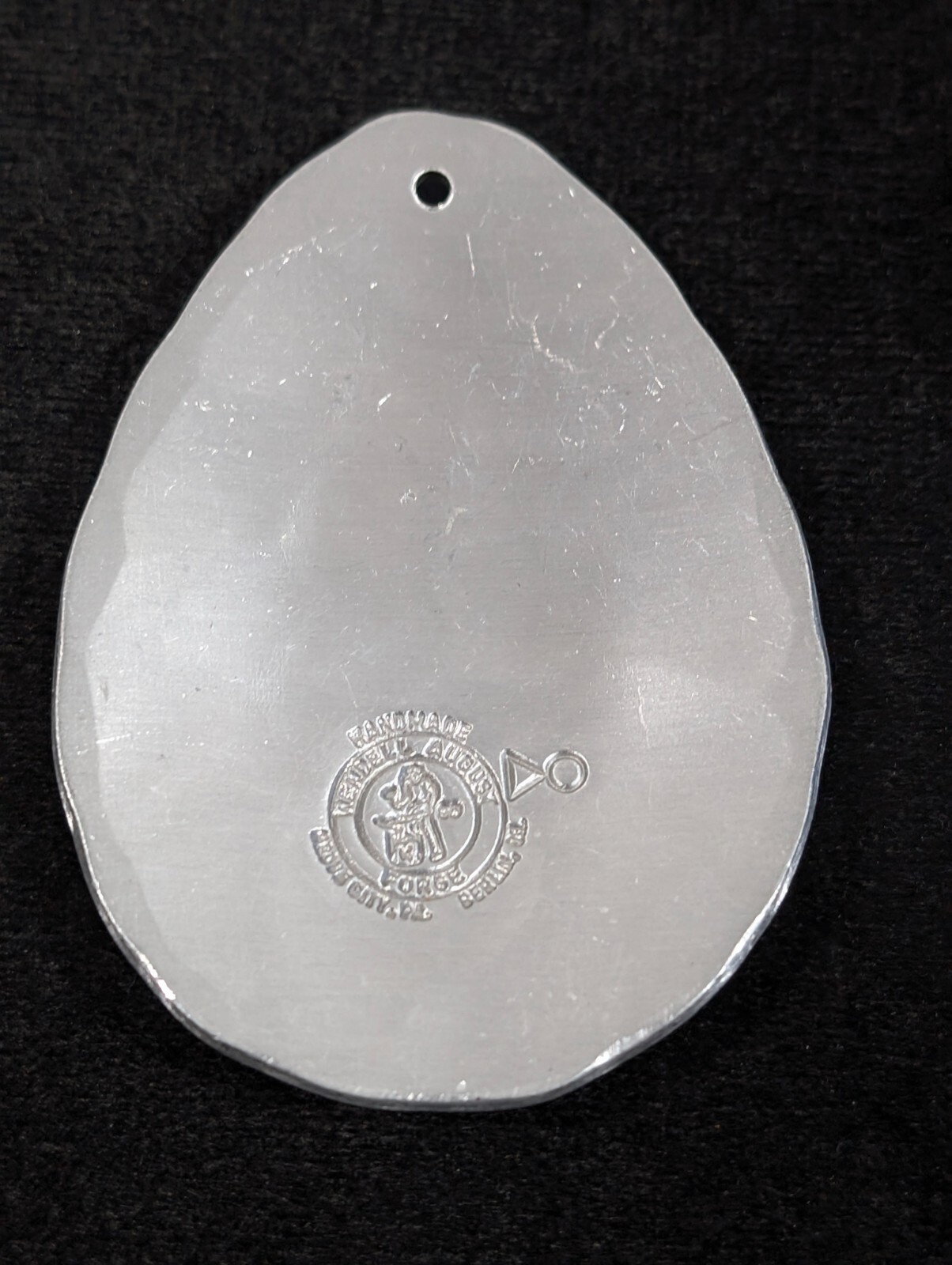 Wendell August Forge Praying Hands Aluminum Silver Tone Teardrop Ornament