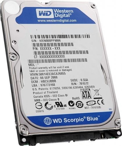 80 SATA Western Digital Scorpio Blue WD800BEVT-75ZCT2 5400rpm HDD 2.5 Festplatte