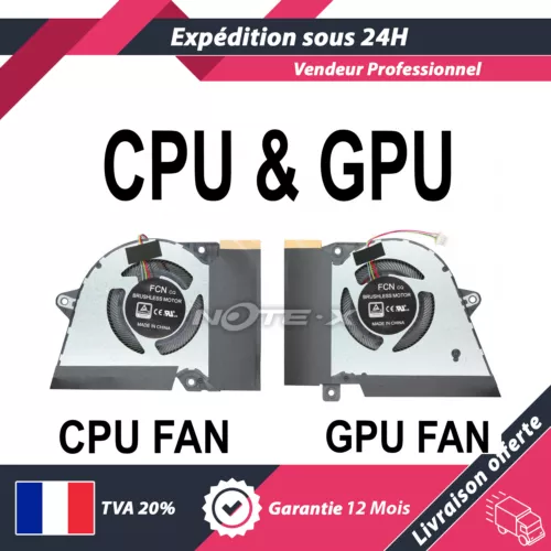 VENTILATEURS CPU & GPU FAN POUR ASUS ROG ZEPHYRUS G14 GA401I GA401IV