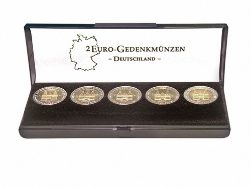 Lindner S2090 Für Ein Set Deutscher 2 Euro Gedenkmünzen