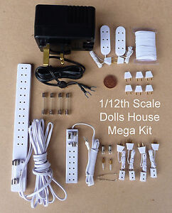 1:12 Scale Dolls House Miniature 12 Volt Lighting Accessory Mega Starter Kit | eBay