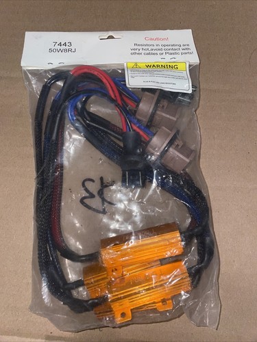 7443 LED Rear Turn Signal Load Resistor Adapter Anti Hyper Flash QTY 4 B6 - Foto 6 di 8