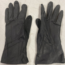 Vintage Ladies Stetson Unlined Black Leather Gloves Size XS