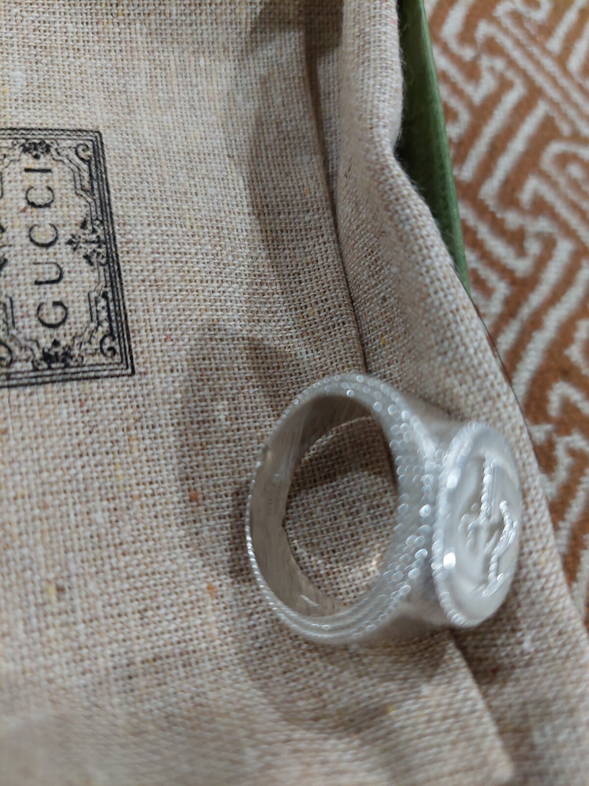 GUCCI Ring Interlocking G Silver925 Used Size 21 - image 8