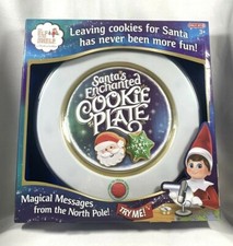 NEW THE ELF ON THE SHELF SANTA'S ENCHANTED COOKIE PLATE MAGICAL MESSAGES