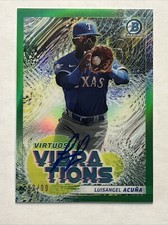 2022 Bowman Chrome Virtuosic Vibrations Green /99 IP Auto Luisnagel Acuna 