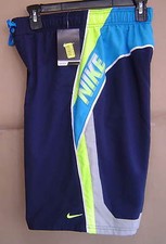 NWT 54 NIKE SWIM Mens S SURGE VOLLEY SHORT 11" Inseam OBSIDIAN NESS4355 489