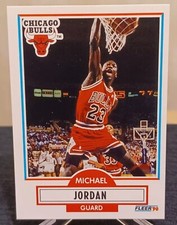 1990 FLEER MICHAEL JORDAN 26 VHTF RARE PRESTINE MINT NO LINE OFF CENTER ERROR 