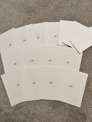 13x Hermes Weißpapier Quittungshalter/Umschlag Original Authentic