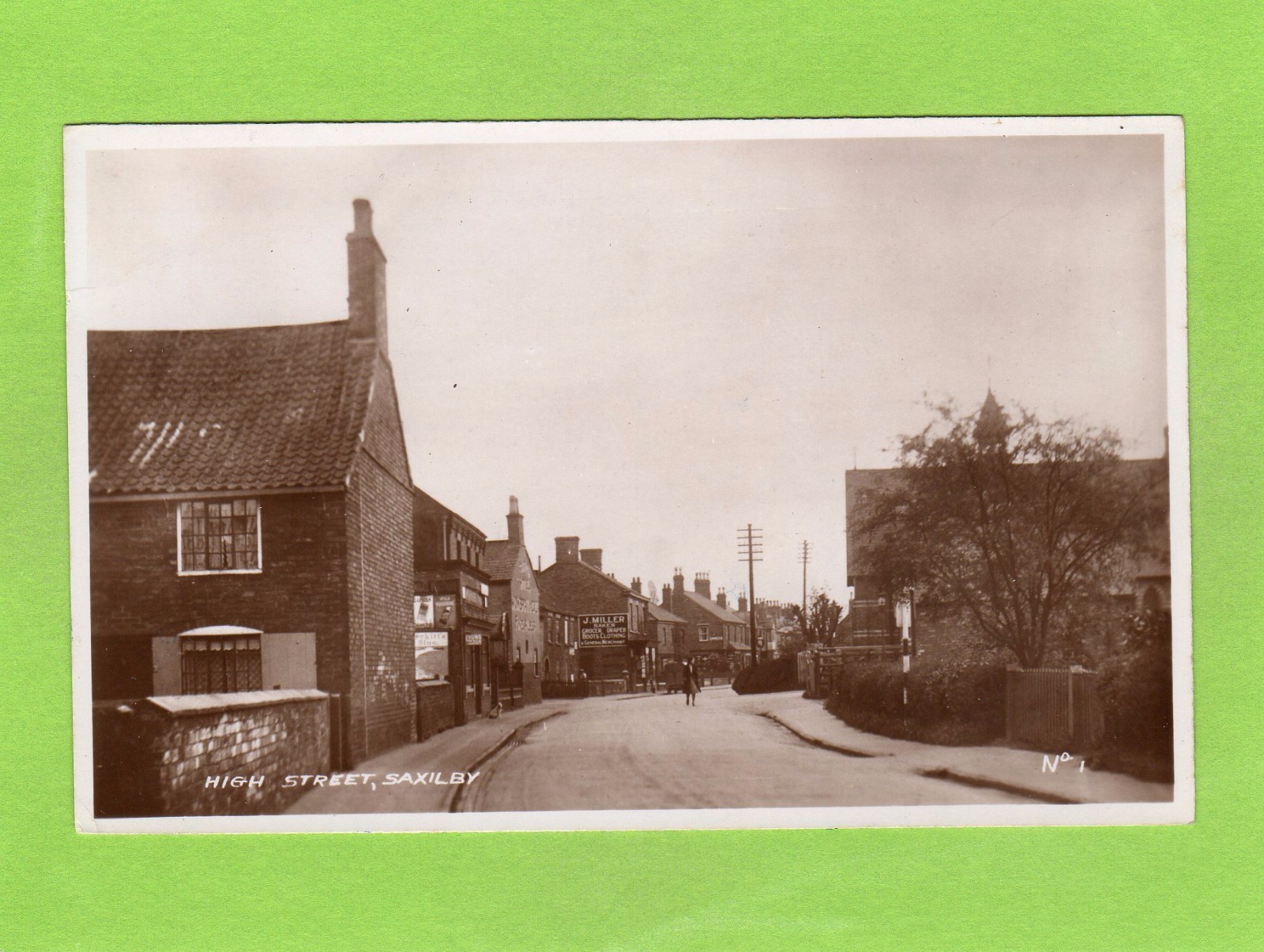 High Street Saxilby RP pc used 1950's Ref E181 eBay