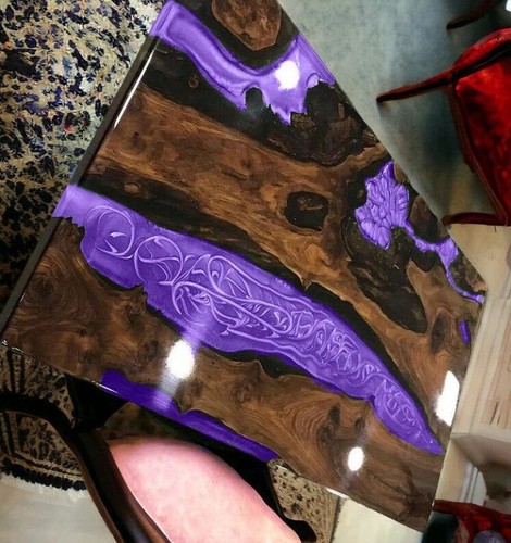 epoxy resin table, river table epoxy, river table, epoxy resin dining table tops - Picture 2 of 3