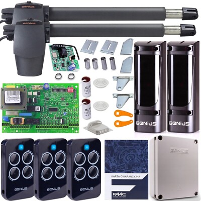 Flügeltorantrieb Drehtorantrieb Set  Tor bis 6 m und 600 kg  FAAC GENIUS GBAT300