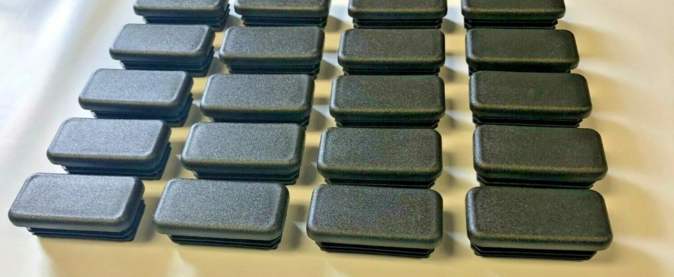 MOCAP Tapones de extremo Tapones para tubo rectangular de 1" x 2" Negro Lote al por mayor 1000 piezas Foto 3 de 3
