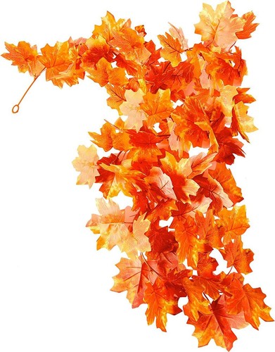 Artificial Otoño Guirnalda Decoración 6FT Arce Hojas Colgante Cascada Hogar - Imagen 5 de 6