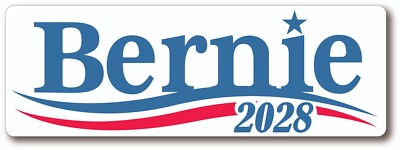 BERNIE SANDERS FOR PRESIDENT 2028 CAMPAIGN BUMPER STICKER DEMOCRAT 2028 ...