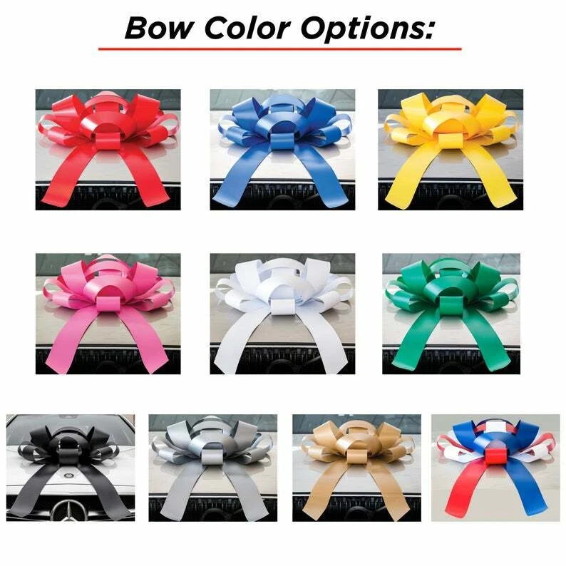 30-дюймовый большой автомобильный лук | большой лук на заказ | Добавьте специальное сообщение в свой Jumbo JumBow! - Изображение 4 из 4