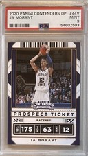 2020 Contenders Draft Picks JA MORANT RC Prospect Ticket Card #44V Mint PSA 9