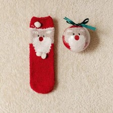 Kids Santa Fuzzy Sock Holiday Ornament 5-7yrs