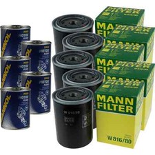 5x Original MANN Ölfilter W 816/80 + 5x SCT Motor Flush Motorspülung